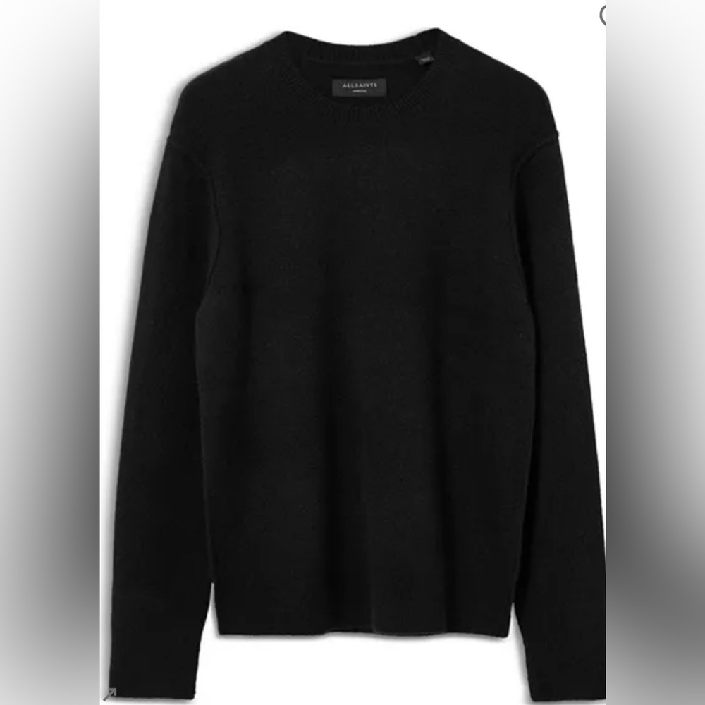 All Saints Black Patern Crewneck Sweater Size Large